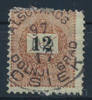 1889 12kr Eszék-Osijek bilingual stamp