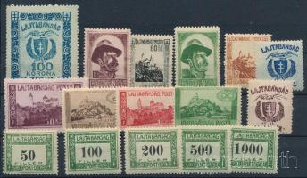 Nyugat-Magyarország (VII.) 1921 Sor + 5 db portó bélyeg Bodor vizsgálójellel