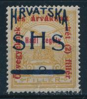 Megszállási és helyi kiadás SHS 1919 Hadisegély (II.) 2f próbanyomat Bodor vizsgálójellel és Zrinjscak tanúsítvánnyal