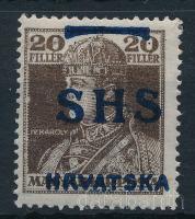 Fiume 1918 Károly 20f Bodor vizsgálójellel