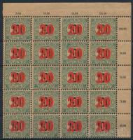 1915 Kisegítő Portó P40 ívsarki 20-as tömbben, benne csillagvízjel (24.000)