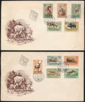 1953 Erdei állatok sor 2 db FDC-n