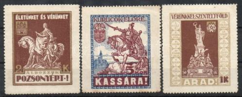 3 db irredenta levélzáró