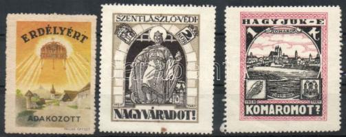 3 db irredenta levélzáró