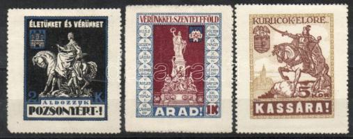 3 db irredenta levélzáró