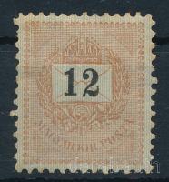 1889 12kr 12 : 11 3/4 fogazással (rozsda / stain)