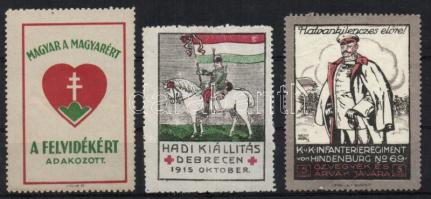 2 db háborús + 1 irredenta levélzáró