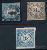 1868 1kr, 2kr + 1888 1kr