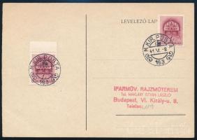1941 Levelezőlap "M. KIR. POSTA 163" szükségbélyegzéssel