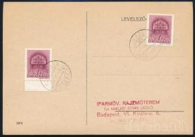 1940 Levelezőlap M. KIR. POSTA 367 szükségbélyegzéssel