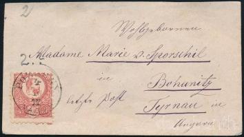 1872 Levél Réznyomat 5kr bérmentesítéssel "POZSONY / VÁROS" - "NAGY SZOMBAT"