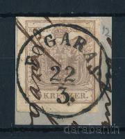 1850 6kr MP III kisebb lemezhibák "FOGARAS" + kézírás
