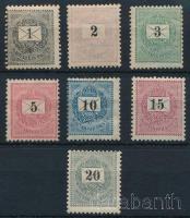 1889 7 db krajcáros bélyeg