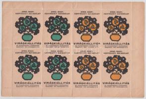 1912 Virágkiállítás Budapest kisív, zöld-sárga