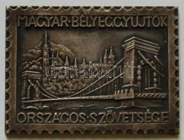 ÉN. MABÉOSZ bélyeg alakú fém emlékplakett T:2+ / 74g