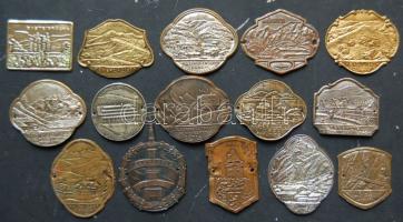 cca 1880-1920 15db klf német botjelvény T:vegyes