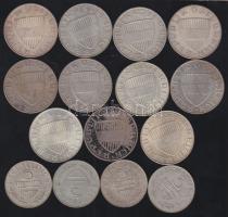 Ausztria 1961-1973 5Sch Ag (4x), 10Sch Ag (11x) T:3