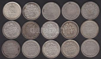 Hollandia 1917-41. 10c Ag (15x)mind klf évszámokkal T:1/2,2,3