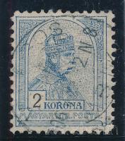 1904 Turul 2K 11 1/2 fogazással, szépen centrált, hibátlan fogazatú, A1 vízjelállás (80.000) / Mi 88 B perforation 11 1/2, watermark position: 1