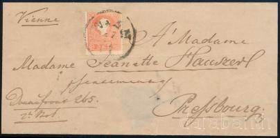 1858 5kr II. típus levélen "GRAN" - "PRESSBURG" (8.000)