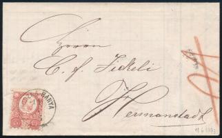 1873 Számlalevélen Réznyomat 5kr / 5kr on invoice \"RUSZKA-BÁNYA\" - Hermannstadt