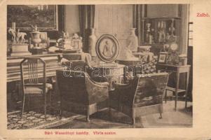 Zsibó Wesselényi castle Red Salon interior