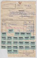 1946 Számla 84 db számlailleték bélyeggel