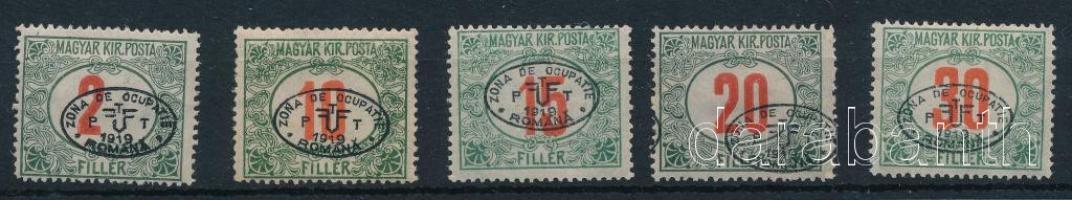 Debrecen I. 1919 5 db Pirosszámú portó, Bodor vizsgálójellel