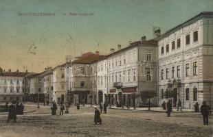 Besztercebánya King Béla IV square with hotel and the shop of Jakab Lőwy So.stpl (Rb)