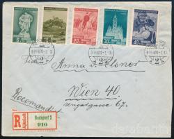 1939 Ajánlott levél Magyar a magyarért sorral Bécsbe küldve / Registered cover to Vienna