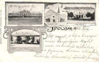 Ipolyság with girls school, the Szondi chapel and casino (EB)