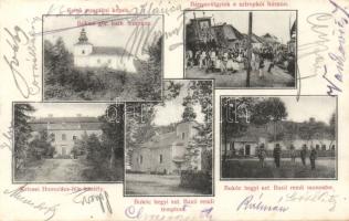 Sztropkó with Catholic procession, the Bukóc monastery, the greek catholic church in Boksa and the Homulács castle in Kelcse