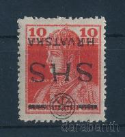 SHS 1919 Károly 10f fordított felülnyomással, Bodor vizsgálójellel