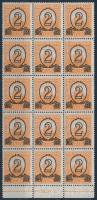 1931 Kisegítő bélyegek (I.) 2/3f ívszéli 15-ös tömb 501 A