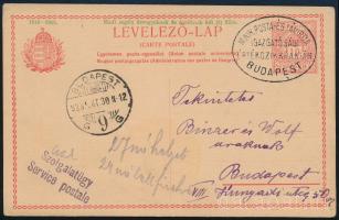 1923 Helyi díjjegyes levelezőlap