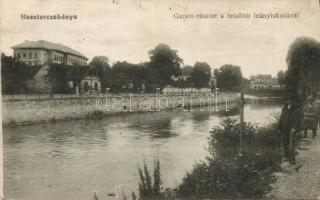 Besztercebánya girls school by the river Garam (Rb)
