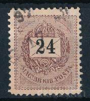 1889 24kr 11 1/2 fogazással, javítás a MAGYAR szóban / retouche