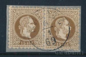 Magyar posta Romániában 1867 2 x 15 sld bélyeg