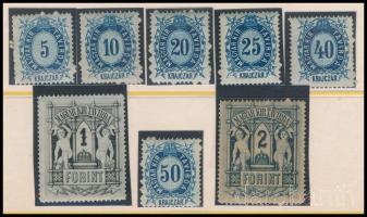 1874 Réznyomat Távirda sor eredeti gumival