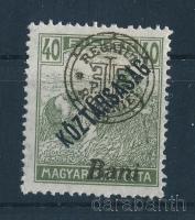 Nagyvárad 1919 Köztársaság/Arató 40f eltolódott felülnyomással, a Bani szó alulra került, Bodor vizsgálójellel