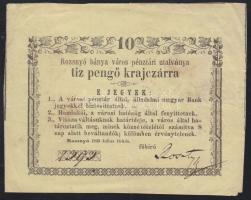 1849. Rozsnyó 10kr sárga színű papíron! T:III