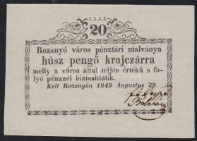 1849. Rozsnyó 20kr T:I