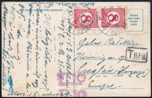 1931 Képeslap 16f portóval / Postcard with 16f postage due