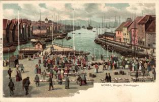 Bergen fish market litho s: Kammerer