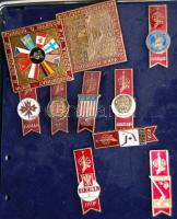 ~80db klf hokis kitűzők Tengerentúlról és Európából, egy-két szocialista témájú emlékmedállal T:vegyes