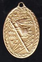 cca 1918 14k Au arany medál  I. világháborús német katonai áldással és "Blank die Wehr Rein die Ehr 1914-1918" felirattal / WW. I. German medal made of 14K gold with military blessing 1,59 g