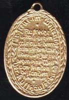 cca 1918 14k Au arany medál  I. világháborús német katonai áldással és "Blank die Wehr Rein die...