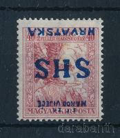 SHS 1918 Hadisegély (III.) 40f fordított felülnyomással, Bodor vizsgálójellel