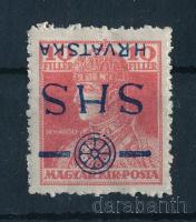 SHS 1918 Károly 10f fordított felülnyomással, Bodor vizsgálójellel