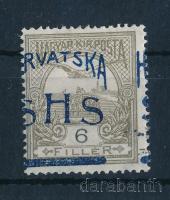SHS 1918 Turul 6f látványosan elcsúszott felülnyomással